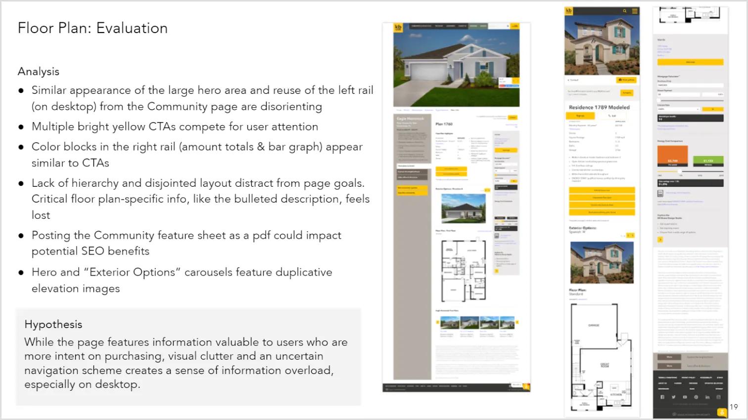Evaluation of Floor Plan template