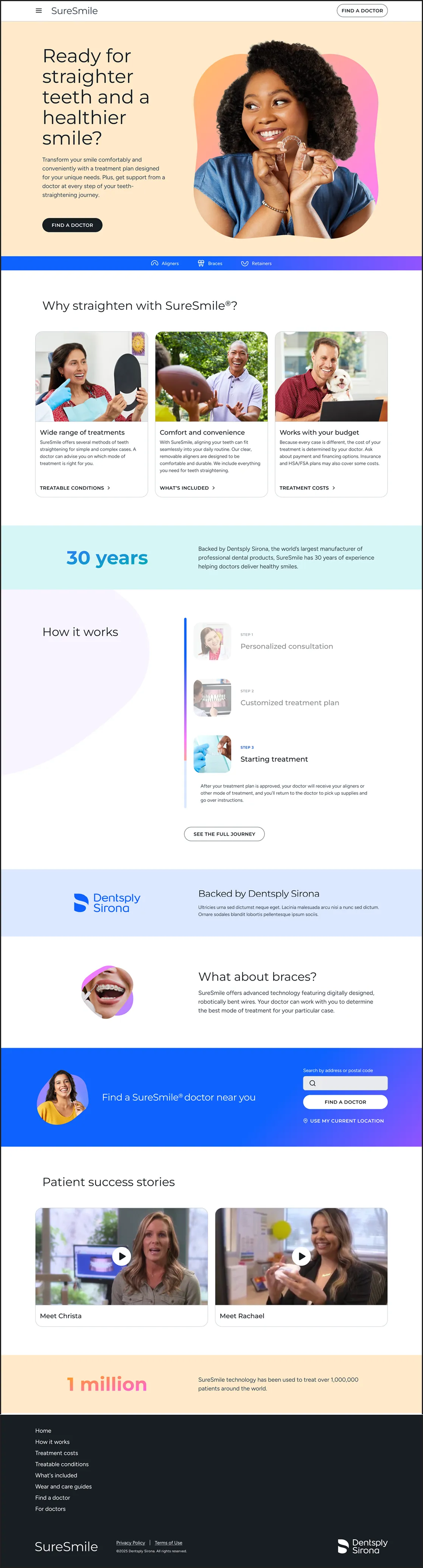 Final homepage design